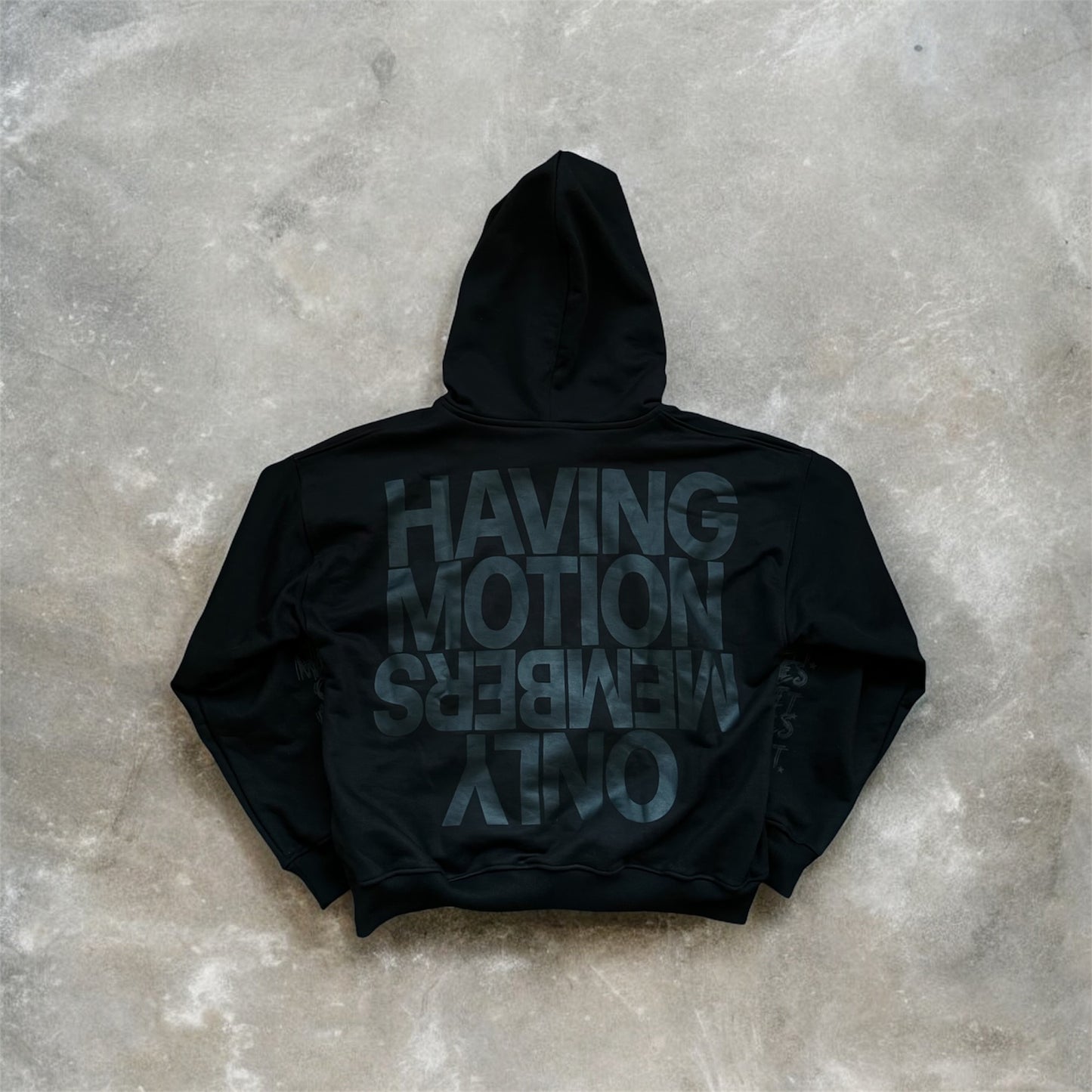 "Gotham" Triple Black French Terry Unisex Hoodie