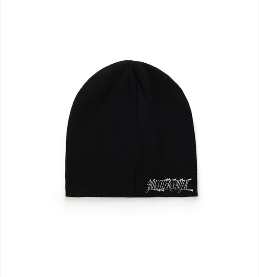 Black ‘Modern Uniform’ Reversible Knitted Beanie