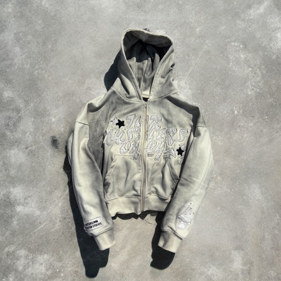 ****FILE 001: FOR HUSTLERS ONLY 'SMOKE-WASH' ZIP UP