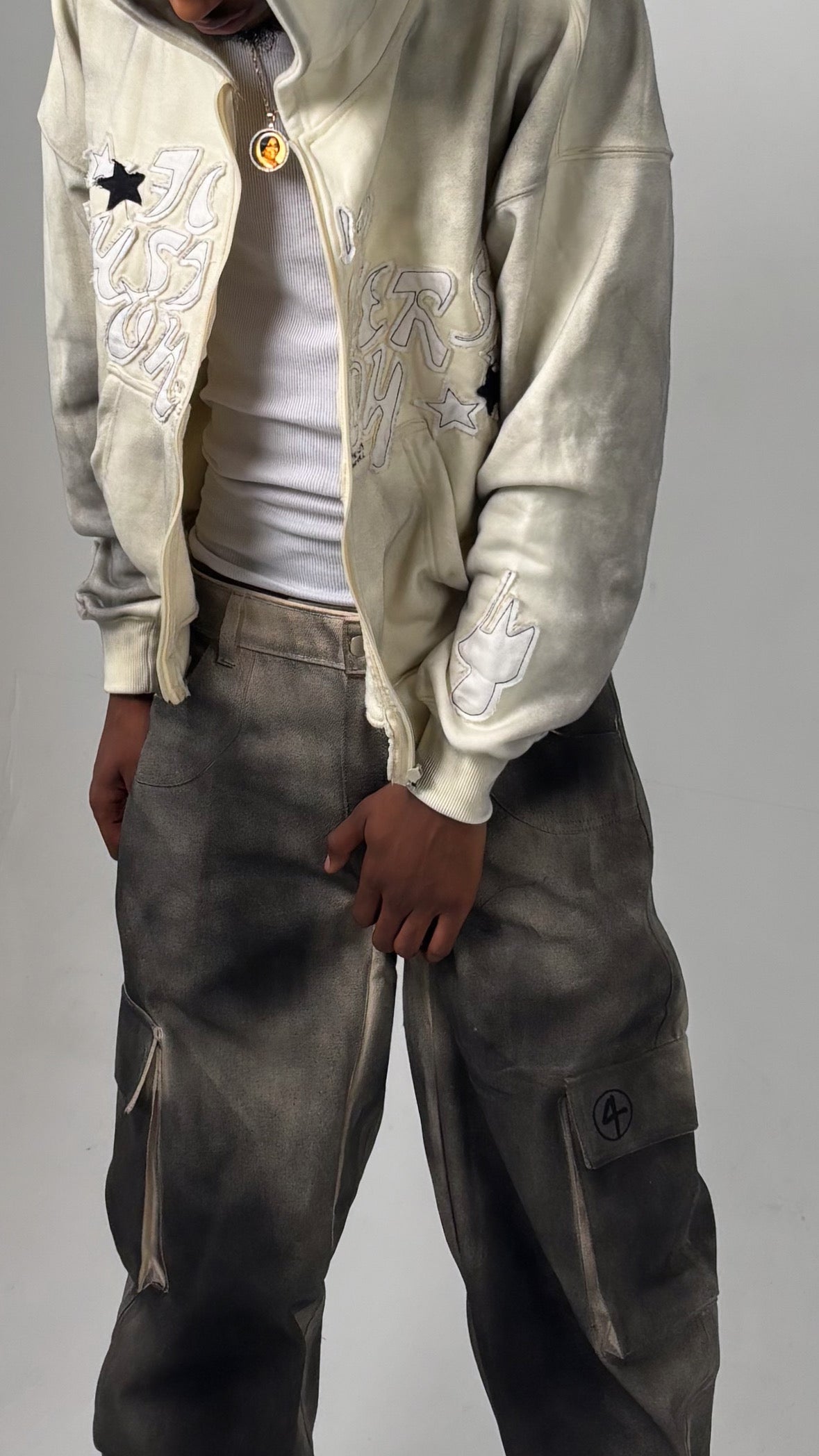 ****FILE 001: FOR HUSTLERS ONLY 'SMOKE-WASH' ZIP UP