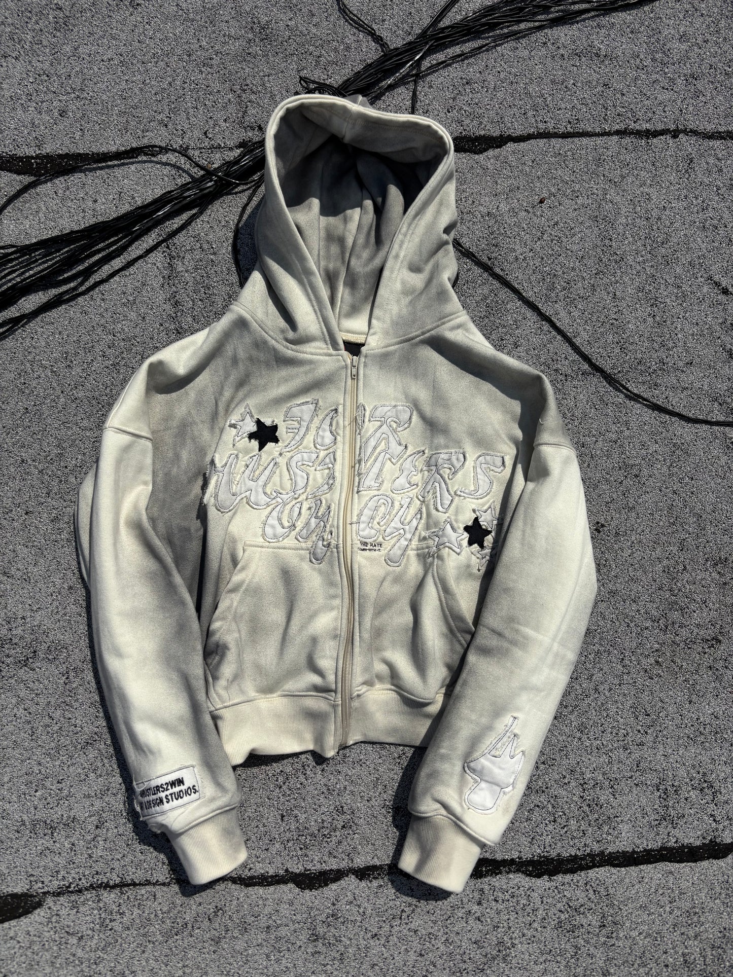 ****FILE 001: FOR HUSTLERS ONLY 'SMOKE-WASH' ZIP UP